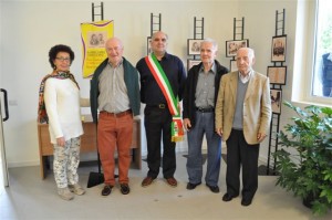 Il sindaco con Angelo Sala, Anna Paleari e Carlo Cazzaniga e Dante Besana