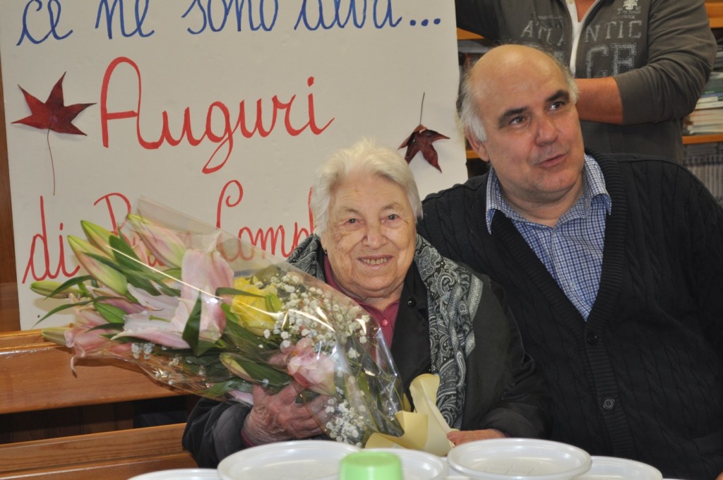 Nonna Concetta con il Sindaco Giancarlo Aldeghi