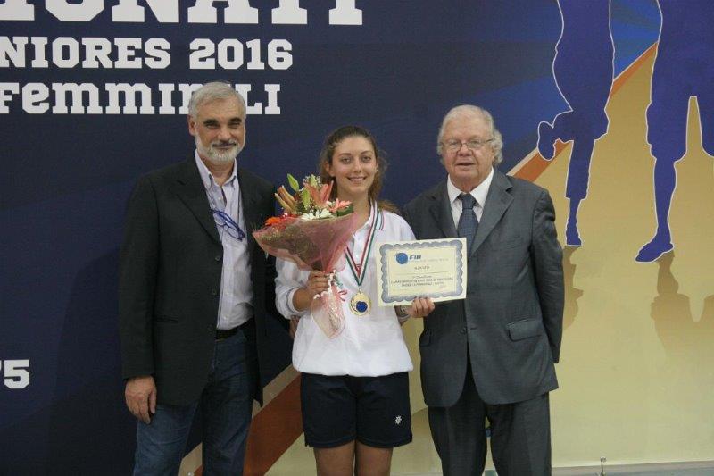 Annalisa alla premiazione a Roma