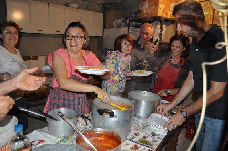 La spaghettata a scopo di beneficienza