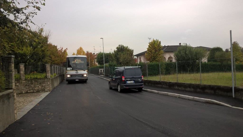 Lo spazio per la circolazione dei mezzi più ingombranti è pienamente garantito.